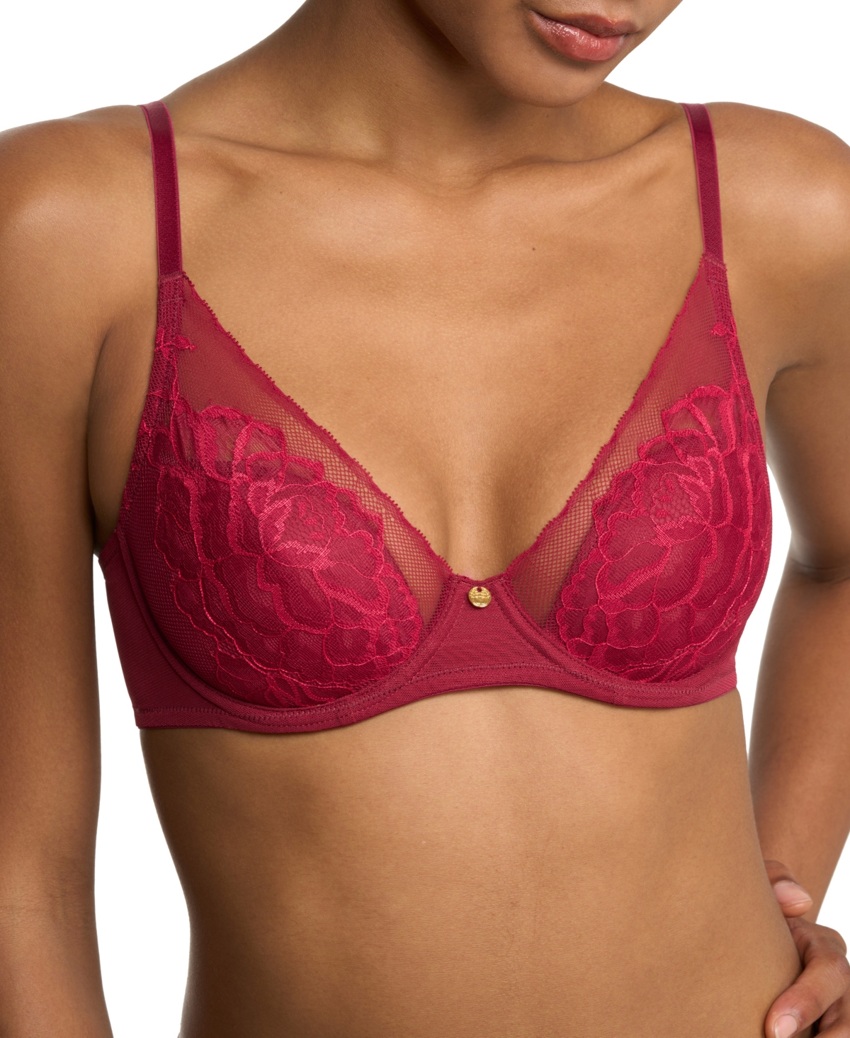 Natori Flora Contour Underwire Bra In Red