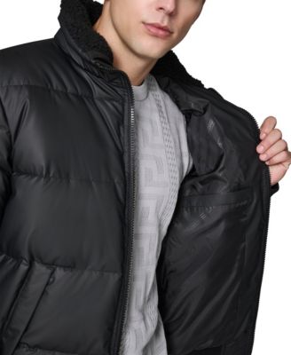 Men's Sherpa Lined Stand Collar Puffer Jacket
