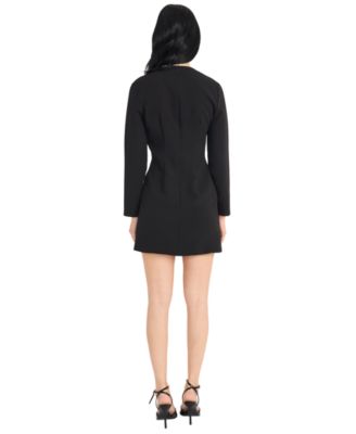 Women's Long-Sleeve Crewneck Dress