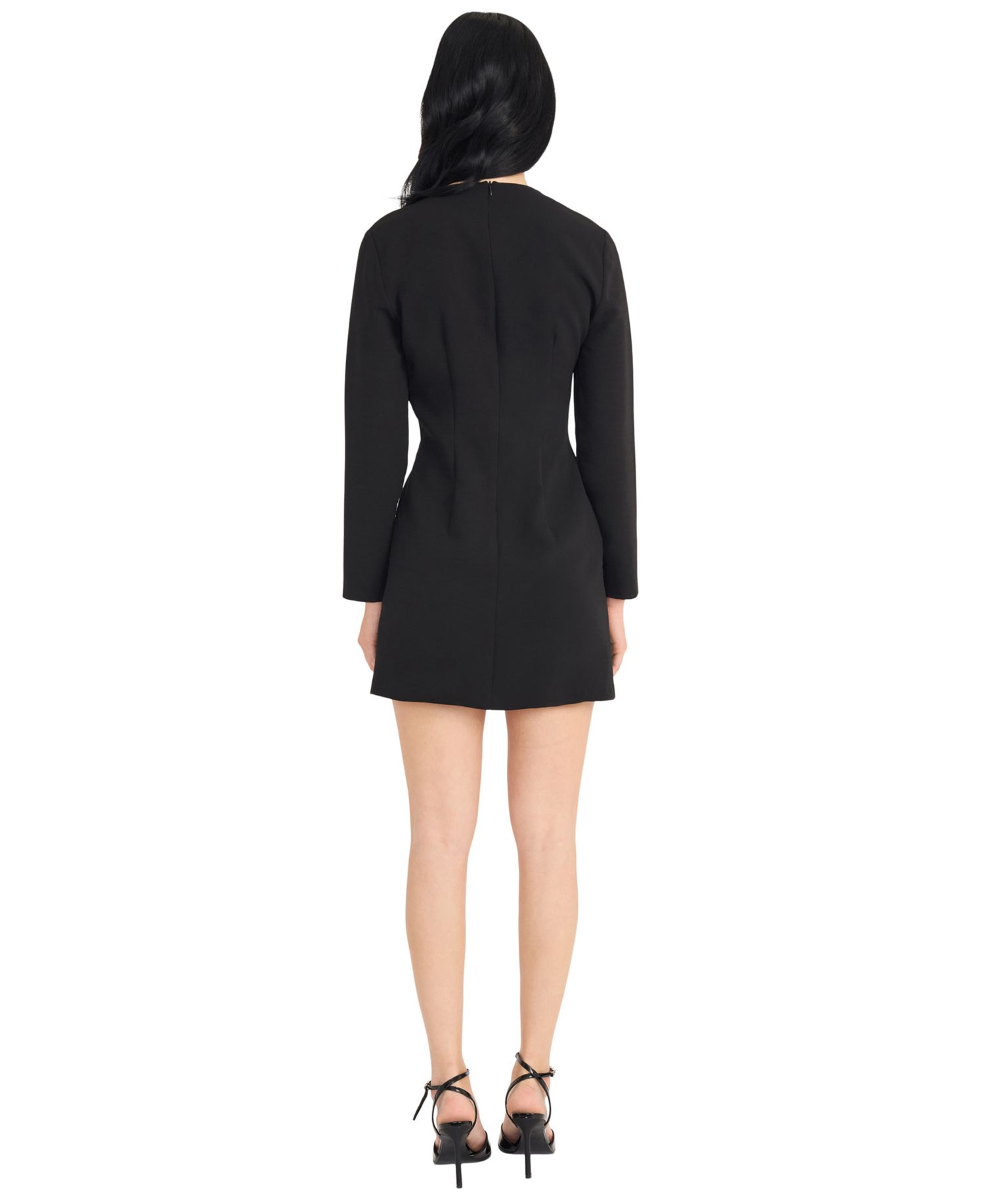 Women's Long-Sleeve Crewneck Dress