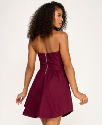 Juniors' Strapless Sweetheart Fit & Flare Mini Dress, Created for Macy's
