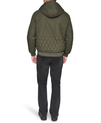 Men's Diamond Quilted Bomber Jacket