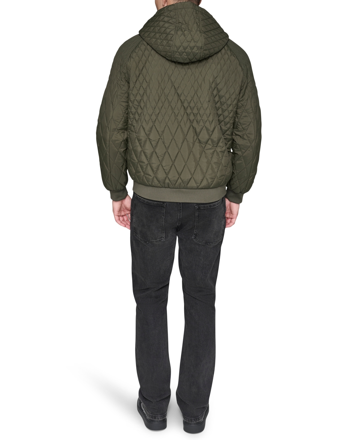 Karl Lagerfeld Paris Men's Diamond Quilted Bomber Jacket