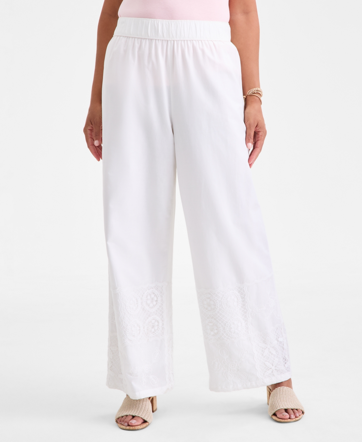 Style & Co Petite Lined Patchwork Straight Pants, Macy's Exclusive