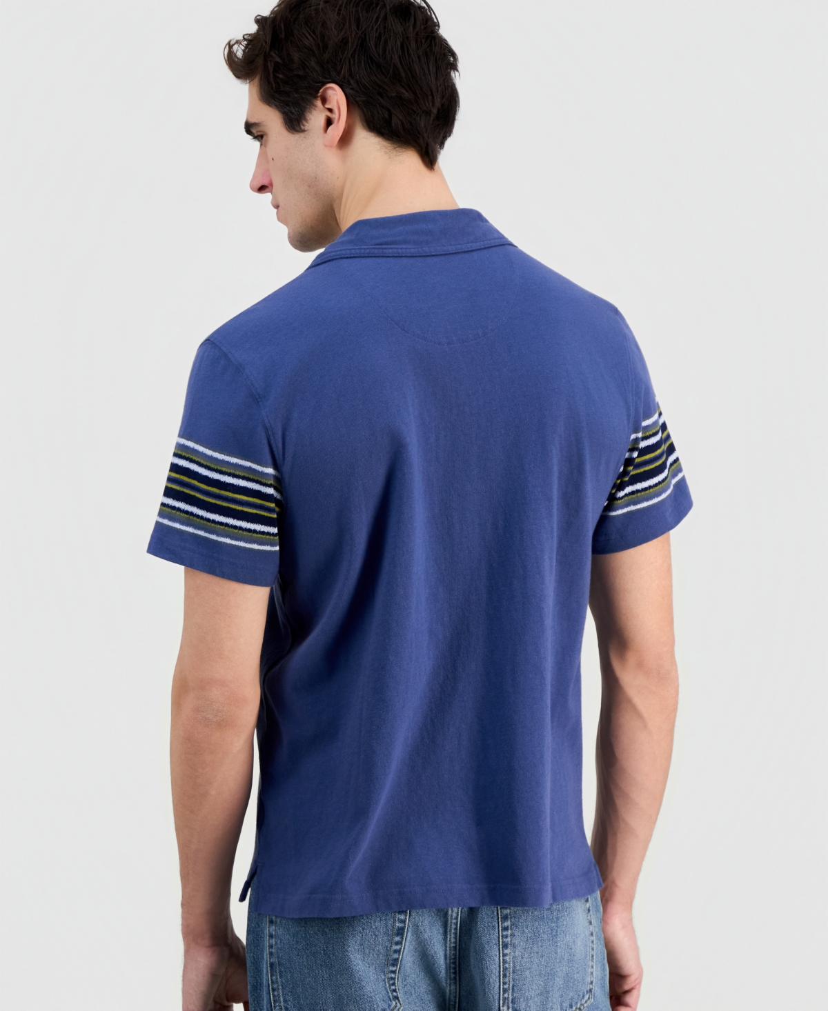 Sun + Stone Men's Cotton Striped Short-Sleeve Polo Shirt, Macy's Exclusive