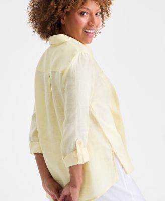Women's 100% Linen Shirt, Created for Macy's
