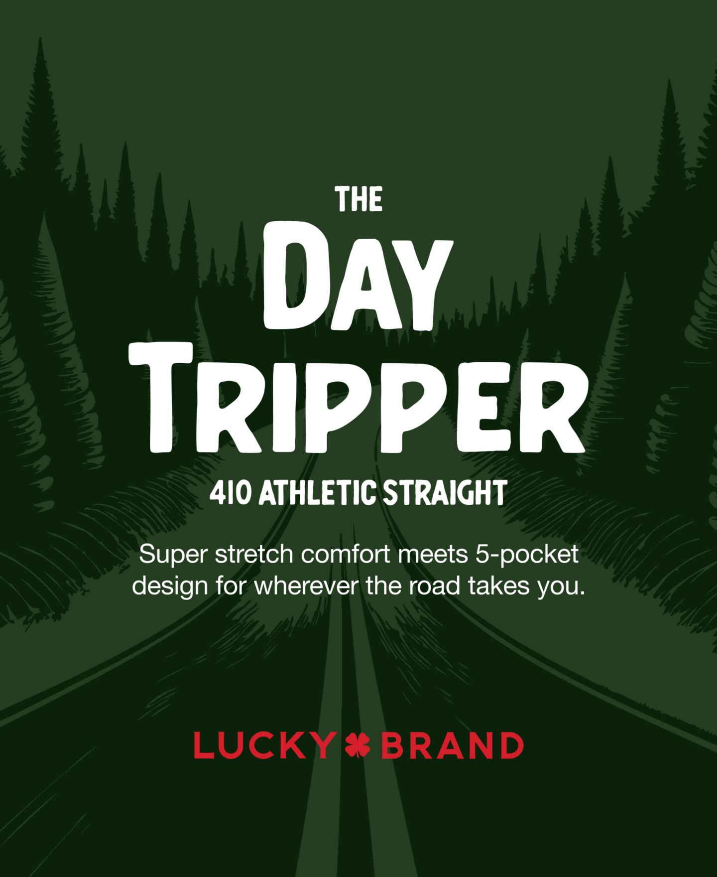 Мужские джинсы Lucky Brand 410 Athletic Fit Straight Daytripper, цвет: Тёмно-синий — фото 4