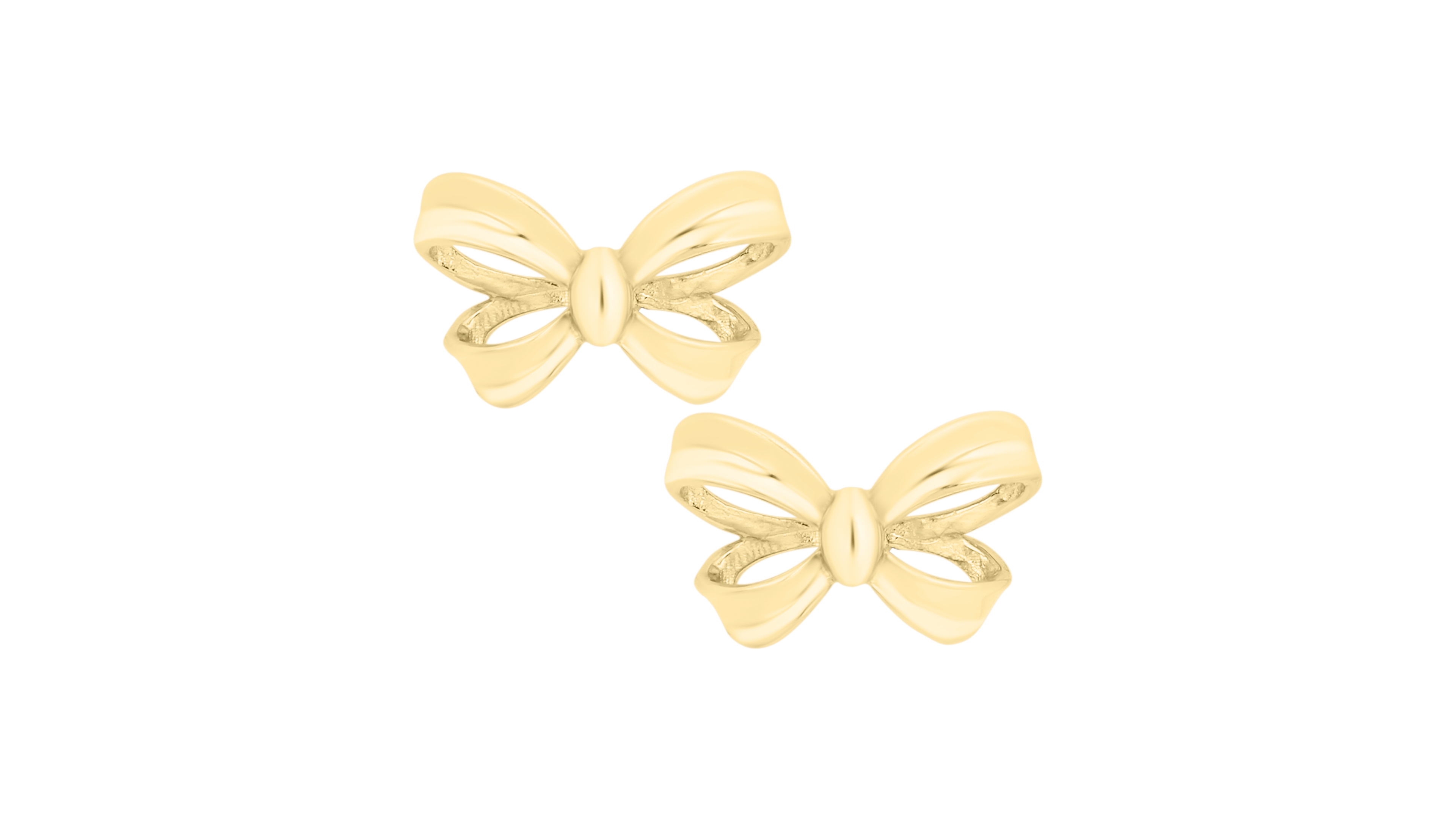 Macy's Heavy Dimensional Bow Earrings in 14K Gold