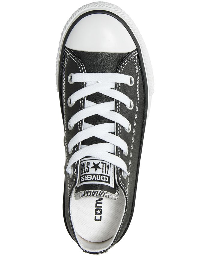 Converse Little Boys' Chuck Taylor Street Ox Leather Casual Sneakers ...