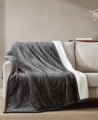 Mountain Valley Ribbed Plush Heated Blanket, Full