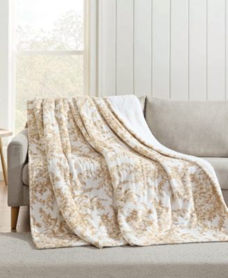 Bedford Printed Plush Heated Blanket, Twin