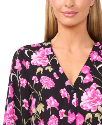 Women's V-Neck Button Down Top