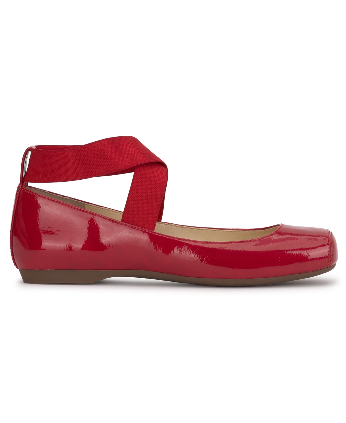 Jessica Simpson Women's Mandalaye Elastic Criss-cross Ankle Strap Ballet Flats In Red