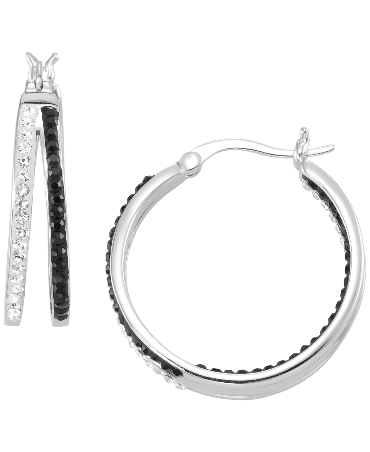 Macy's Cubic Zirconia Round Hoop Earrings (1.16 Ct. T.w.) In Multi