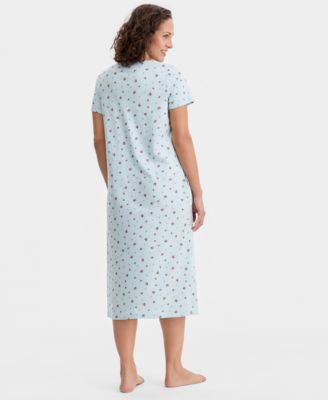Women's Cotton Short-Sleeve Nightgown, Created for Macy's
