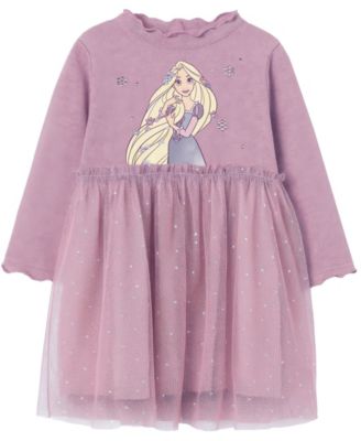 Disney - Girls 2T-6X Rapunzel Long-Sleeve Dress