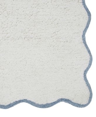 Scallop Cotton Bath Rug, 17" x 24"