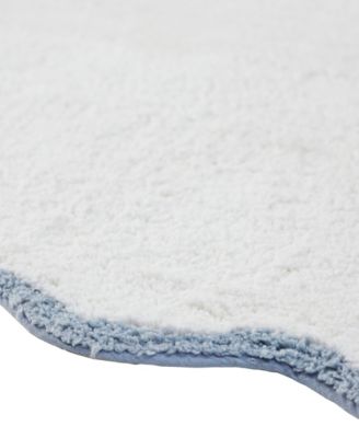 Scallop Cotton Bath Rug, 21" x 34"