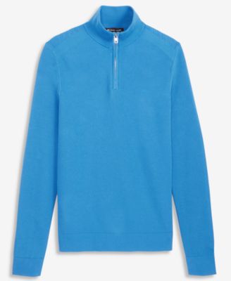 Men's Mouline Texture Quarter-Zip Sweater