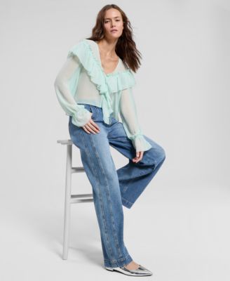 Women's Ruffled Chiffon Blouse, Macy's Exclusive