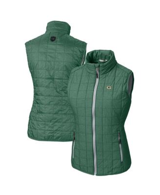 Cutter & Buck - Women's Green Bay Packers Rainier PrimaLoft Eco Insulated Full-Zip Puffer Vest