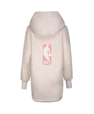 Men's and Women's Cream NBA Breast Cancer Awareness Oversized Hooded Lounger