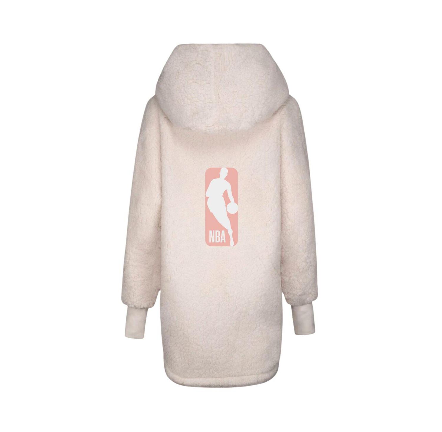 Men's and Women's Cream NBA Breast Cancer Awareness Oversized Hooded Lounger