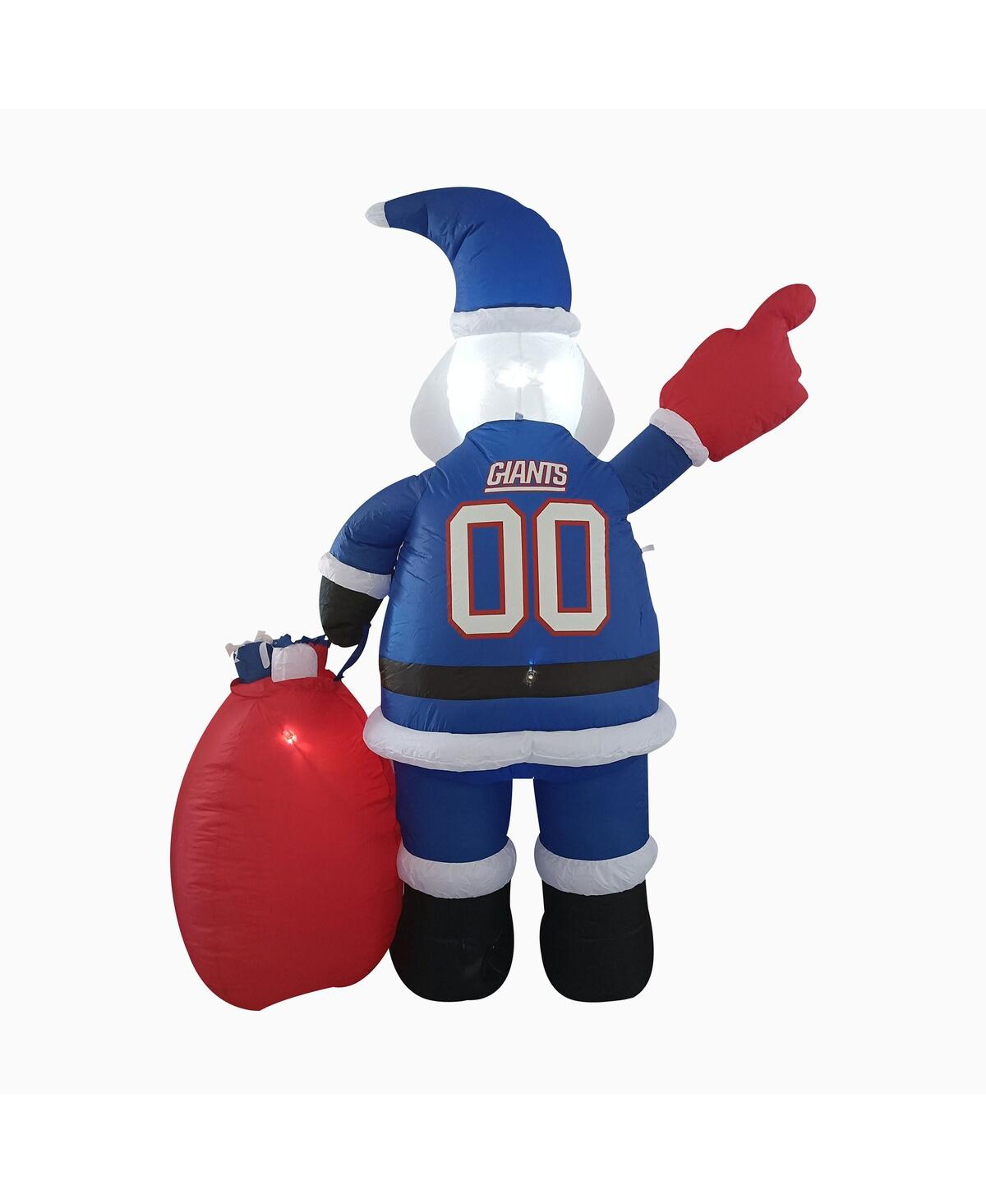 Logo Brands New York Giants 7' Inflatable Santa In Multi