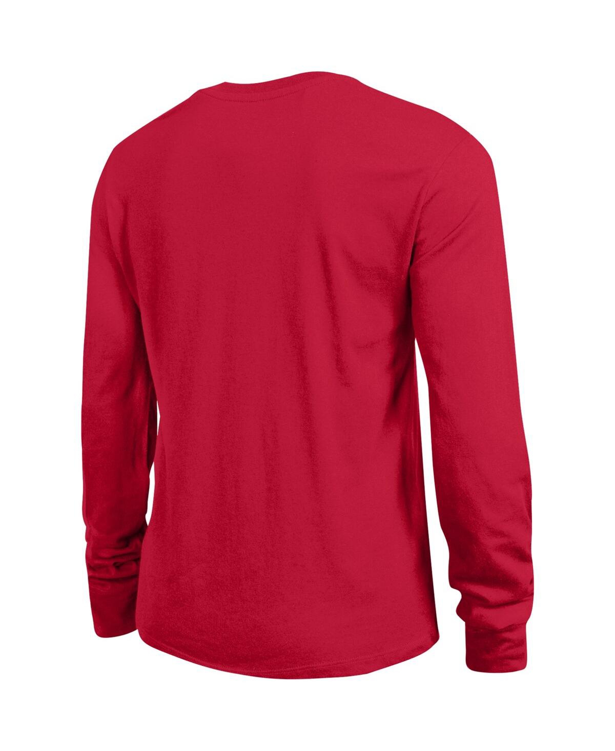 Champion Women's Scarlet Ohio State Buckeyes Arch Over Logo Long Sleeve T-shirt In Red
