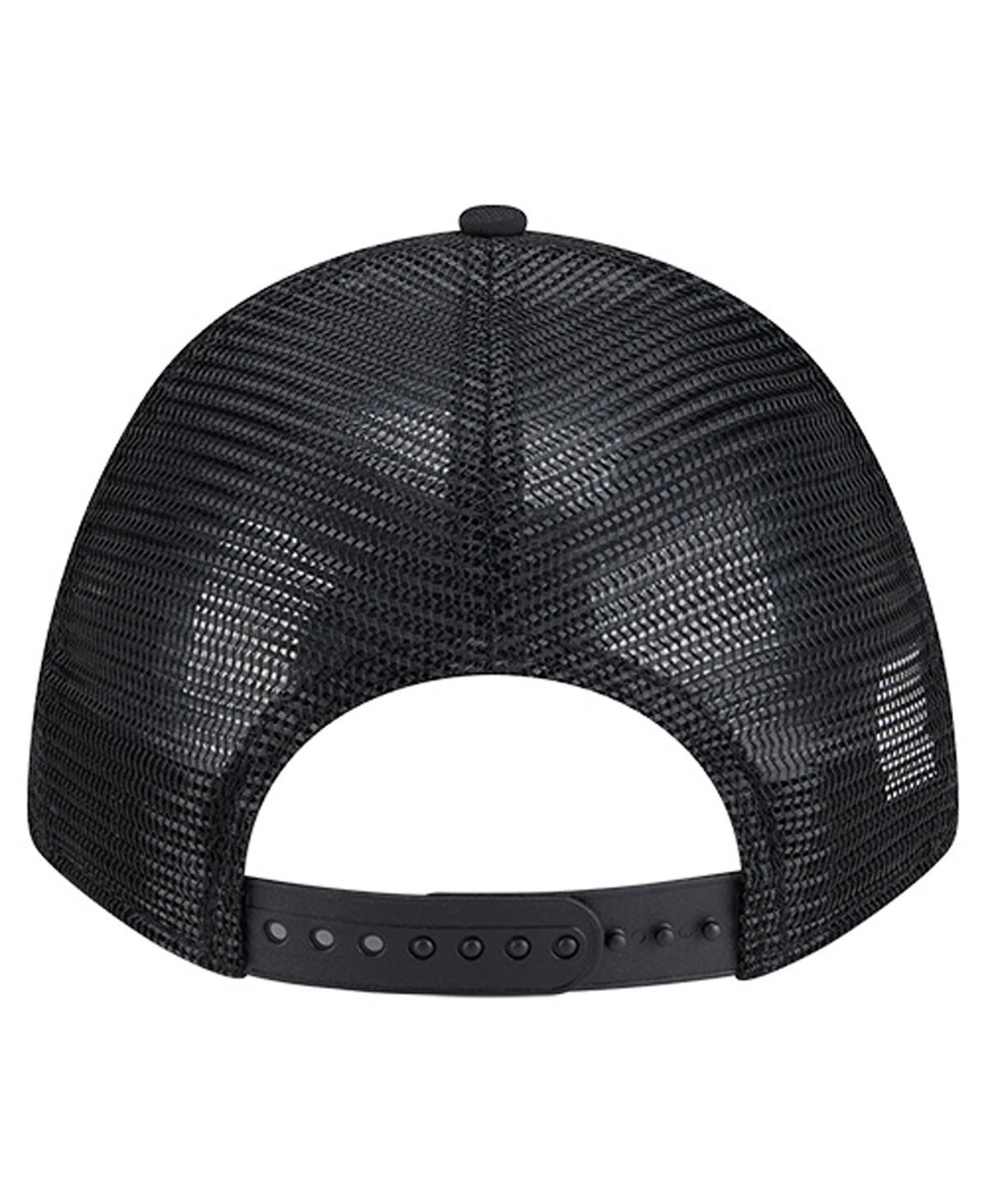 New Era Men's Black New Orleans Saints Gas Station 9FORTY A-Frame M-Crown Adjustable Trucker Hat