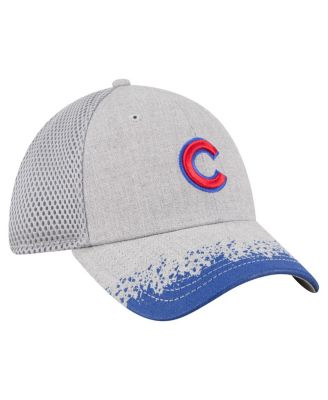 Men's Gray Chicago Cubs Visor Paint Splatter 39THIRTY Flex Hat