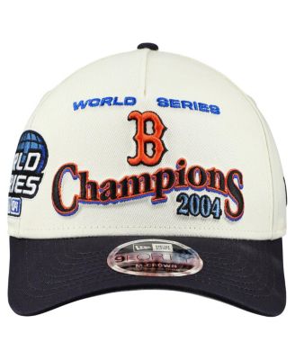 Men's Cream/Navy Boston Red Sox World Series 9FORTY M-Crown A-Frame Adjustable Hat