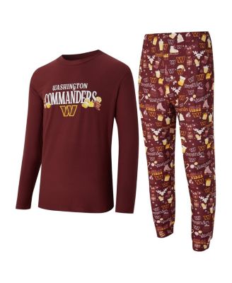 Concepts Sport - Men's Maroon Washington Commanders Chestnut Long Sleeve Top and Pants Set