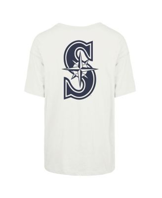 Women's White Seattle Mariners Show Off Boyfriend T-Shirt