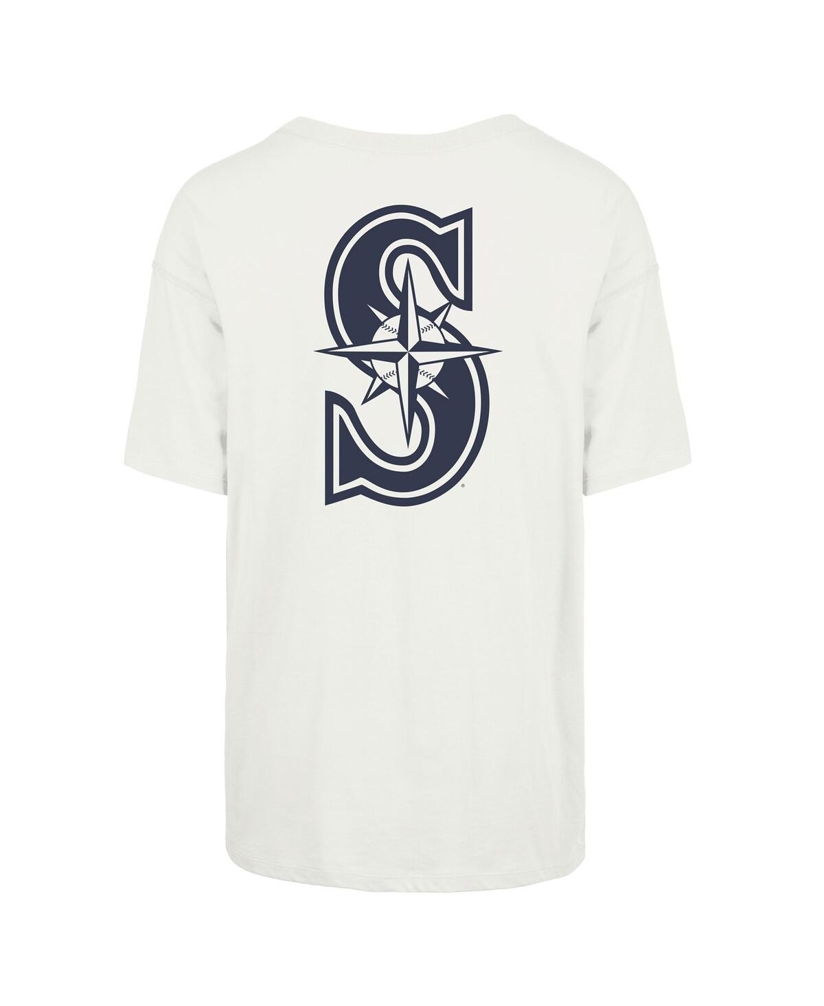 47 Brand Women's White Seattle Mariners Show Off Boyfriend T-shirt In White