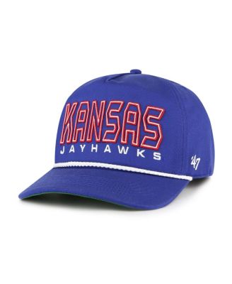 Big Boys and Girls Royal Kansas Jayhawks Byline Hitch Adjustable Hat
