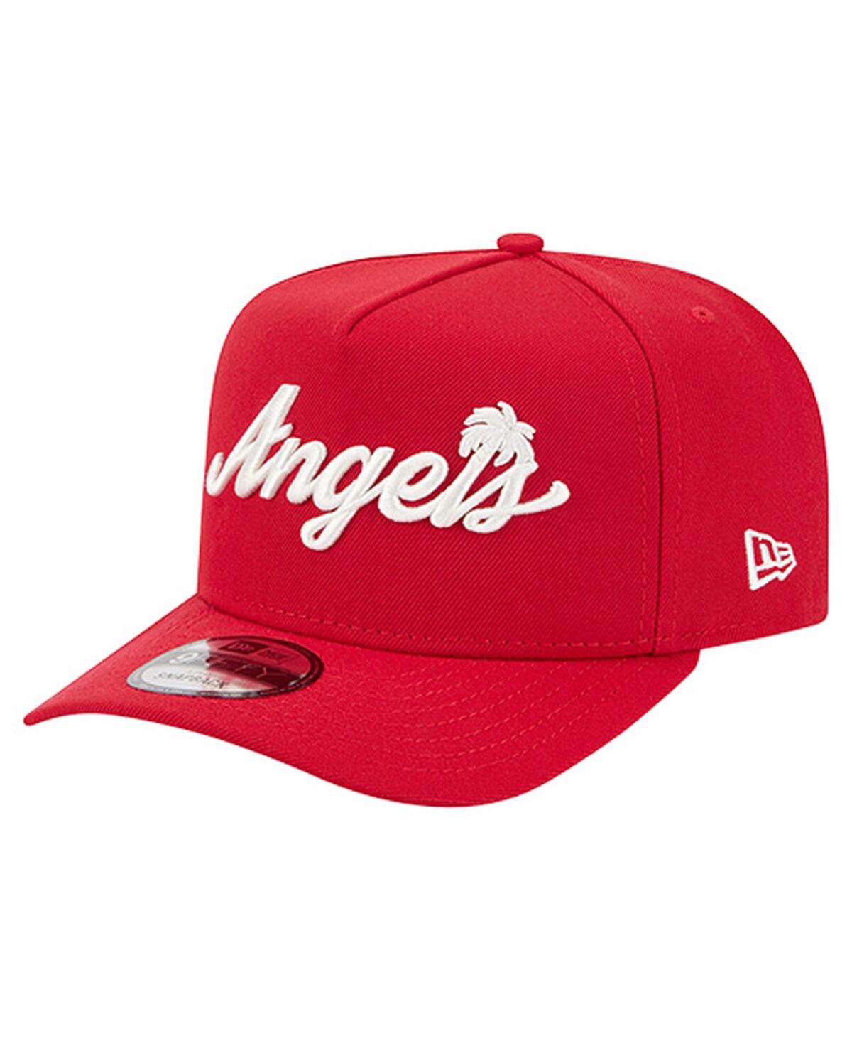 New Era Men's Red Los Angeles Angels Local Play A-Frame 9FIFTY Snapback Hat