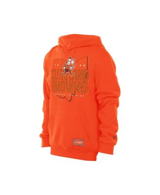 Men's Orange Cleveland Browns Combine Authentic Local State Throwback Hoodie