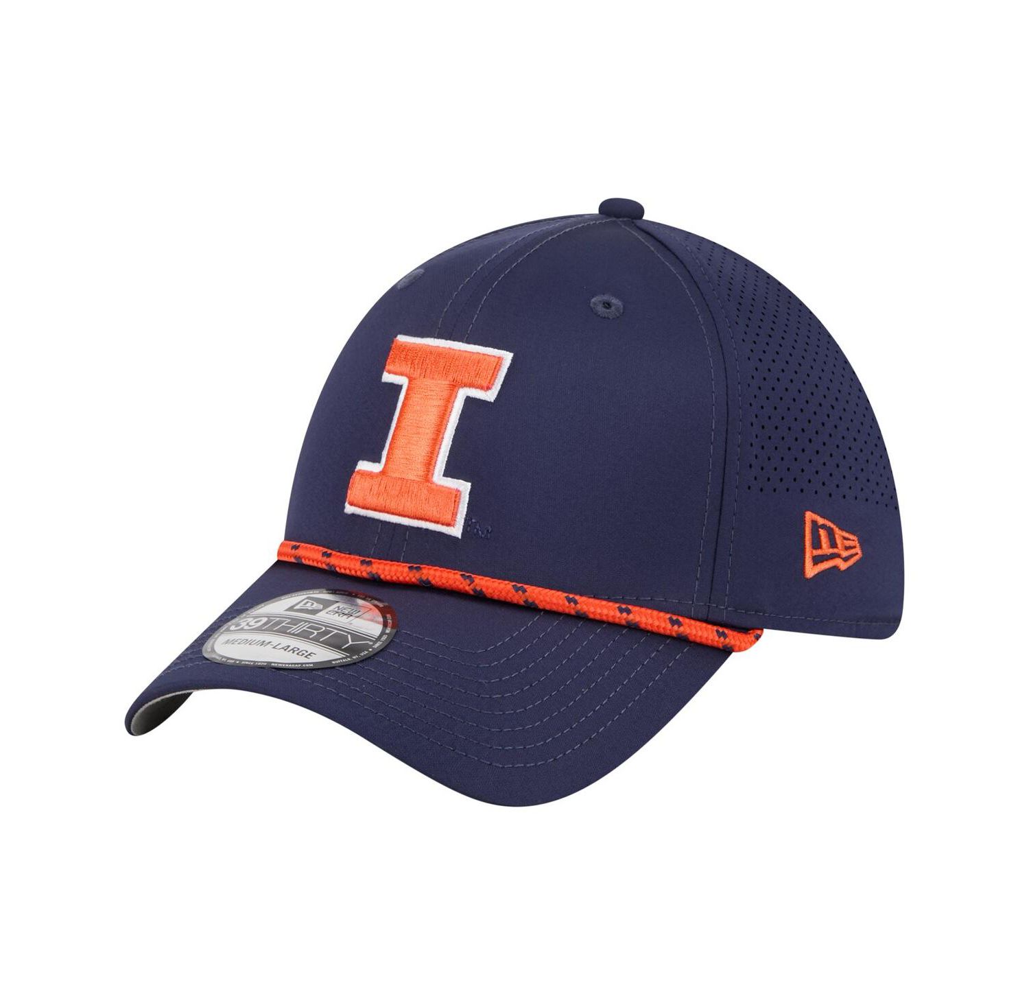 Men's Navy Illinois Fighting Illini Rope 39THIRTY Flex Hat