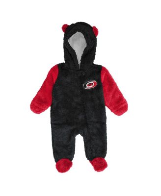 Baby Boys and Girls Red Carolina Hurricanes Stay Napping Fleece Bunting Full-Zip Hooded Sleeper