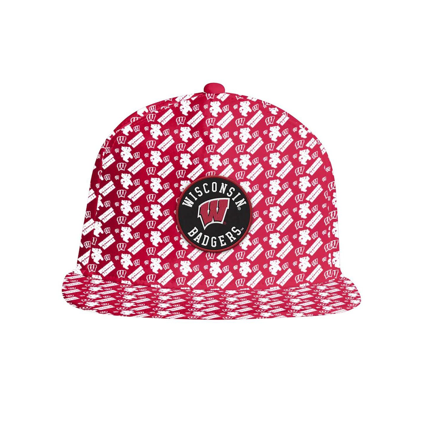 Мужская кепка Under Armour Red Wisconsin Badgers Gameday ArmourFuse Snapback Hat — фото 4