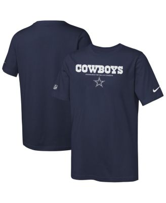 Nike - Big Boys and Girls Navy Dallas Cowboys Sideline Team Issue T-Shirt