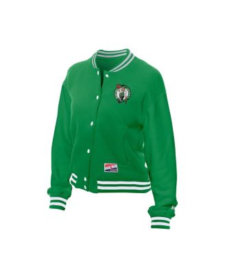 Women's Kelly Green Boston Celtics Throwback Full-Snap Jacket