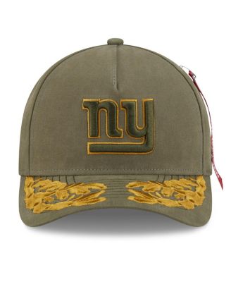 x Alpha Industries Men's Olive New York Giants A-Frame 9FORTY Adjustable Hat