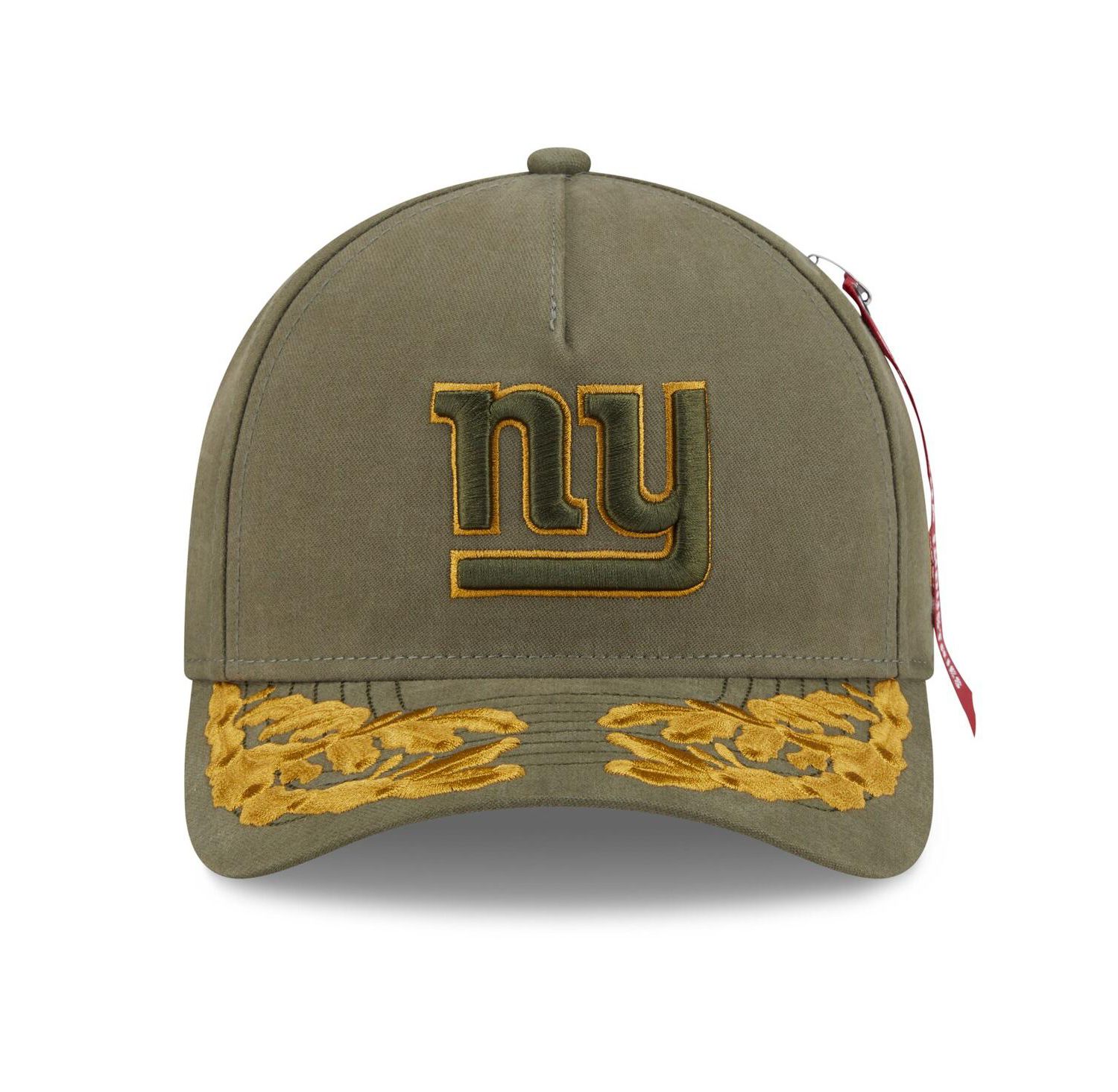 x Alpha Industries Men's Olive New York Giants A-Frame 9FORTY Adjustable Hat