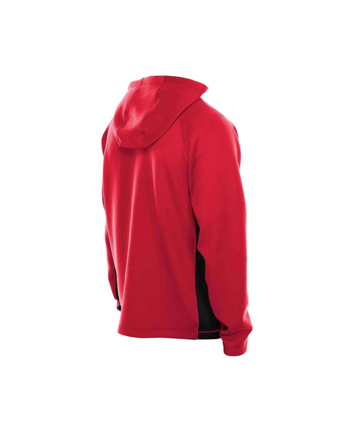 New Era Men's Red Atlanta Falcons Combine Authentic Raglan Scuba Full-zip Hoodie In Red