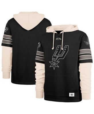 '47 Brand - Men's Black San Antonio Spurs Split Zone Cornerback Duo Hoodie