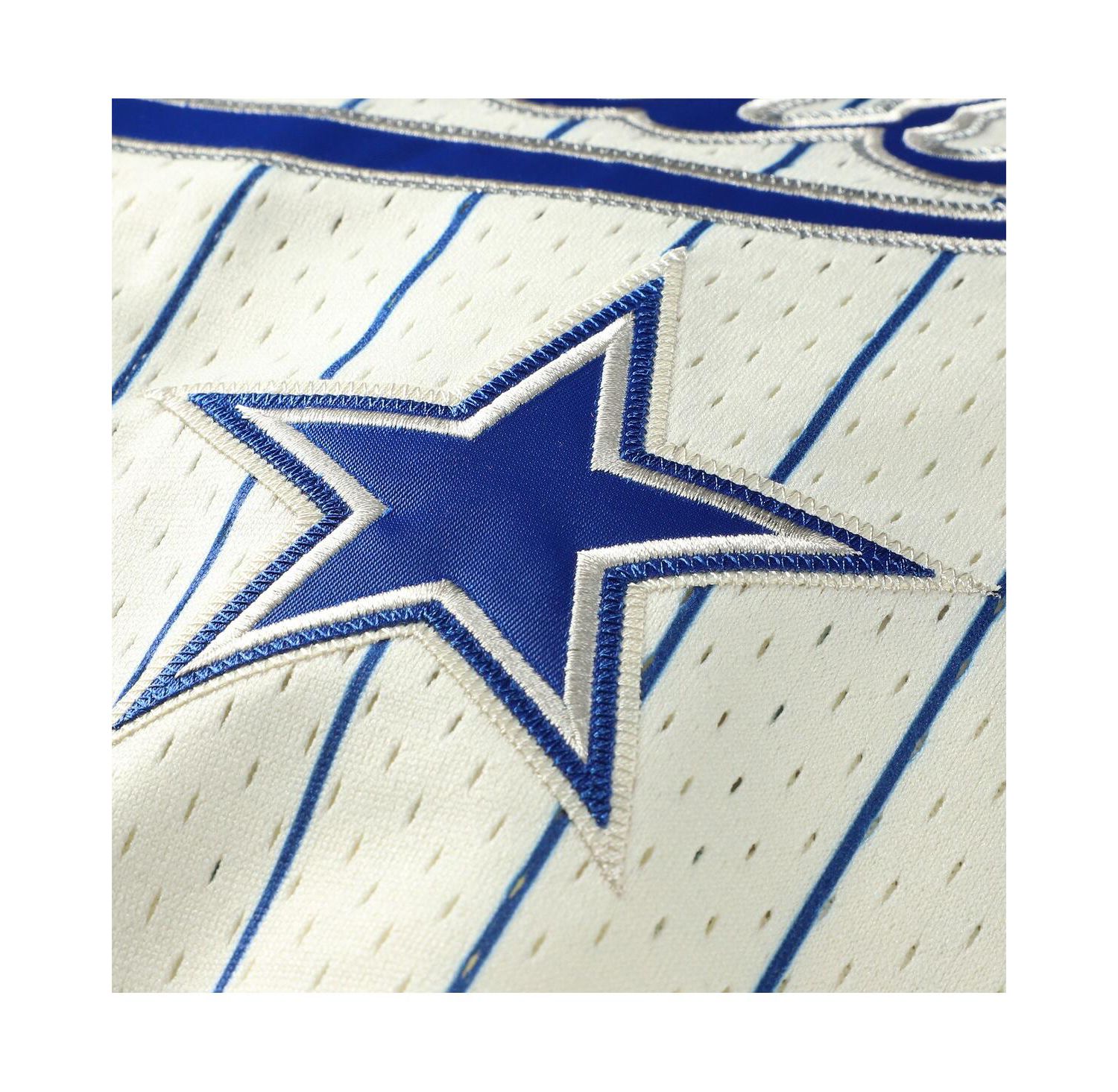 Men's Emmitt Smith Cream Dallas Cowboys Name & Number Mesh Button-Up Baseball Jersey