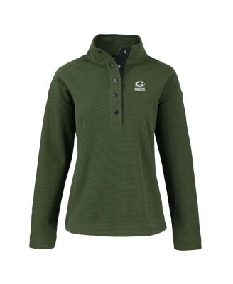 Women's Green Bay Packers Hunts Point Eco Half-Snap Sweatshirt