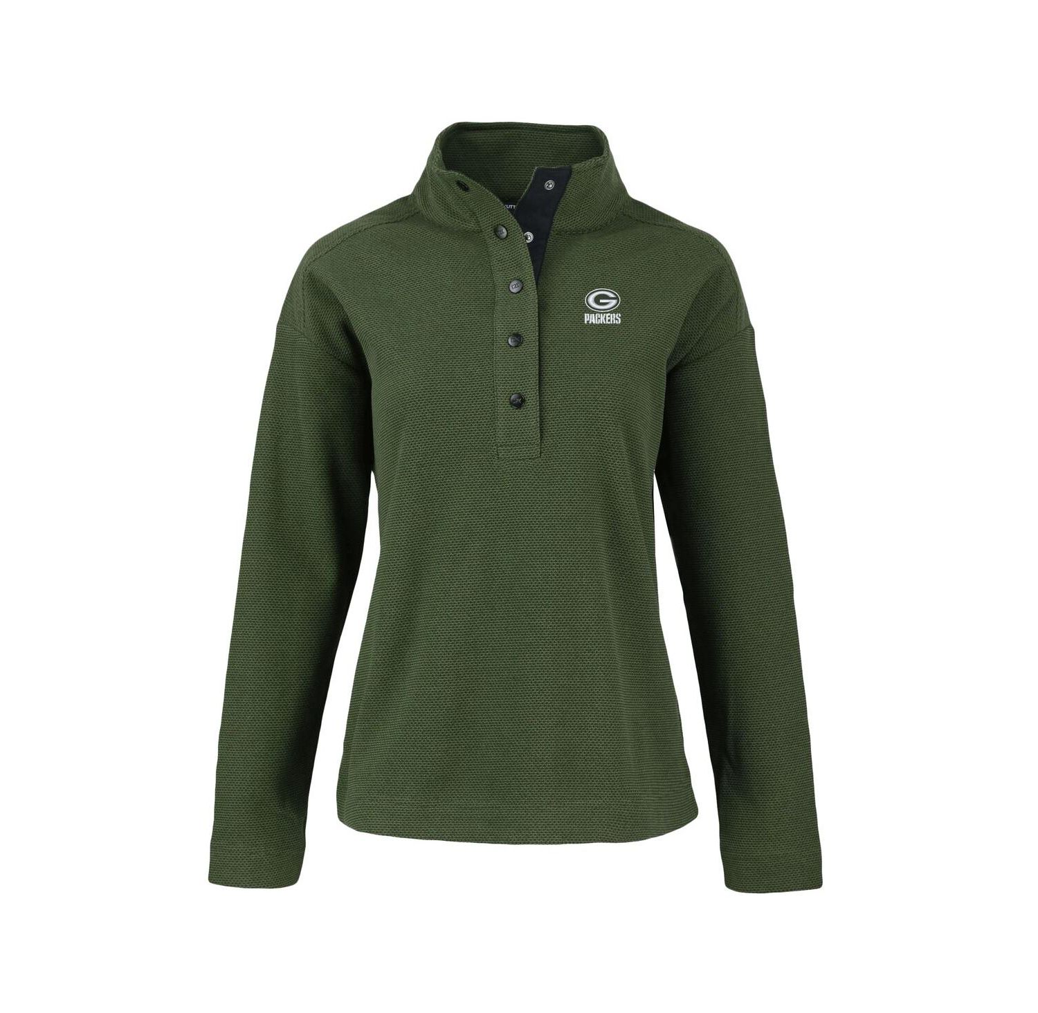 Women's Green Bay Packers Hunts Point Eco Half-Snap Sweatshirt
